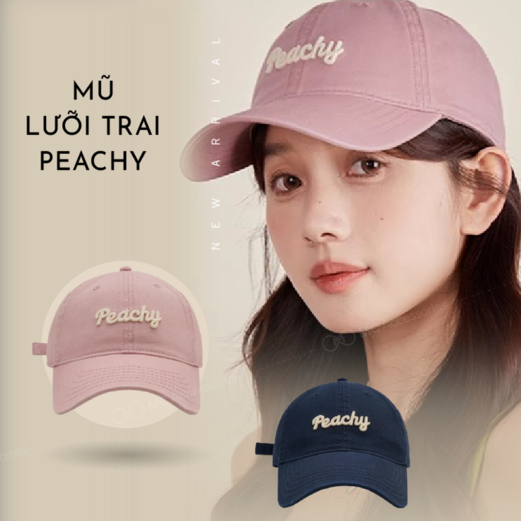 Mũ Lưỡi Trai Nam Nữ PEACHY Jussy Official Chất Vải Kaki Dày Nhiều Màu Hot Trend Form Mềm Có Khóa Thu To Nhỏ