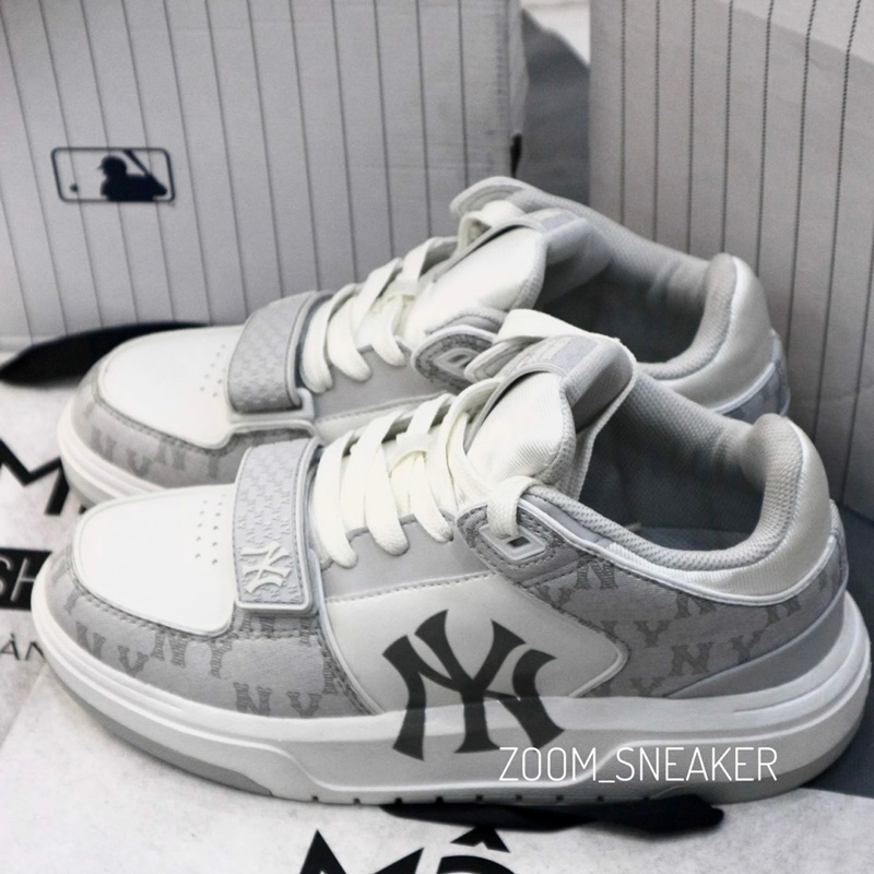 Giày ML.B Liner Basic Quai Dán Grey White Monogram Lai Au Fullbox