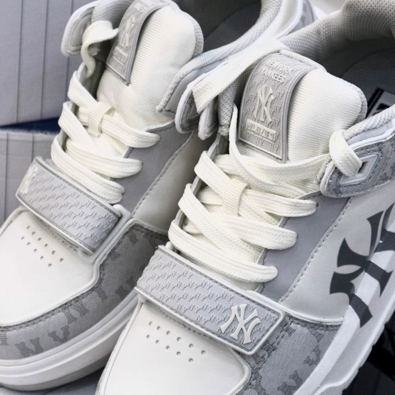 Giày ML.B Liner Basic Quai Dán Grey White Monogram Lai Au Fullbox