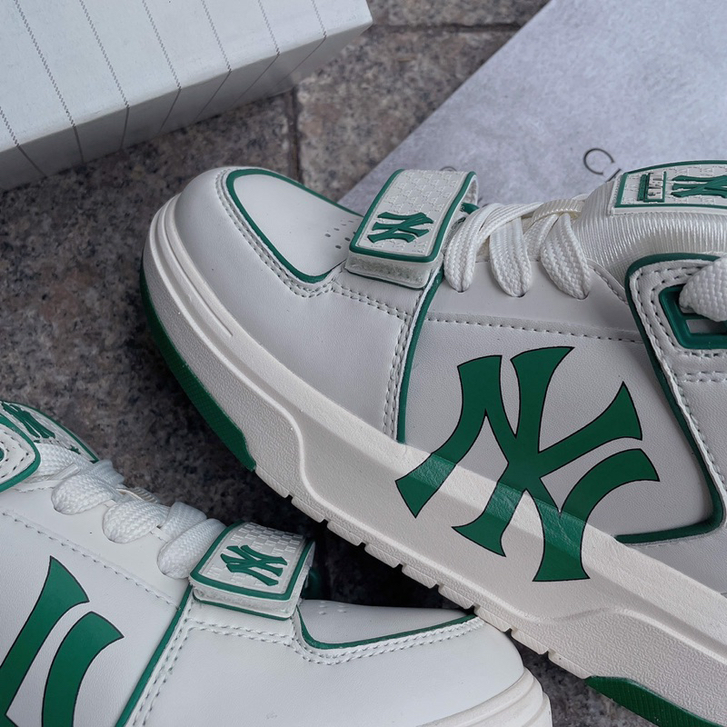 Giày ML.B Chunky Liner Basic Mid White Green Da Thật Lai Au Fullbox