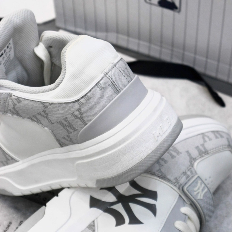 Giày ML.B Liner Basic Quai Dán Grey White Monogram Lai Au Fullbox