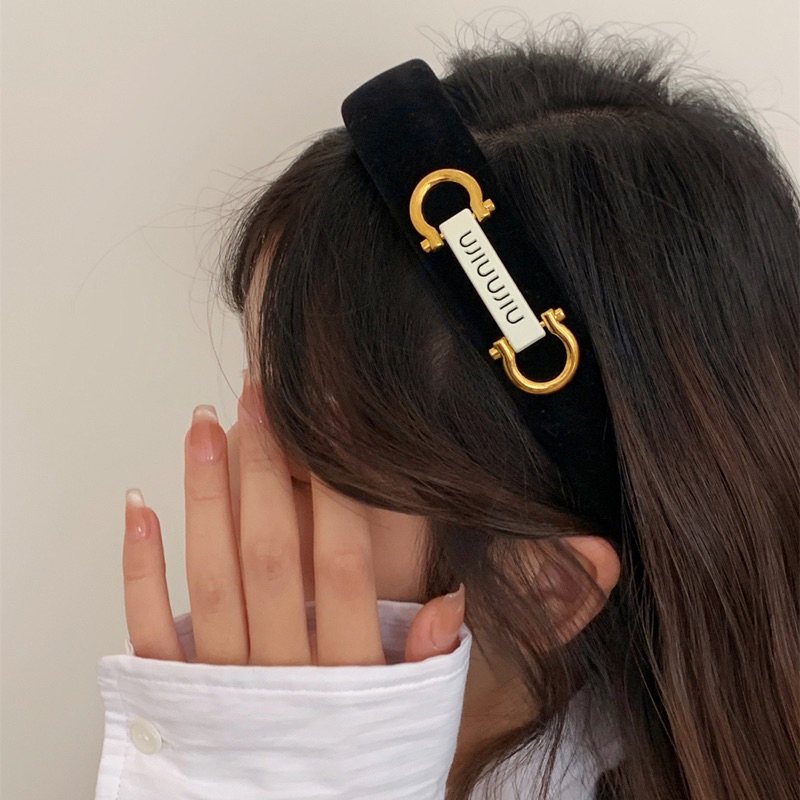 Băng đô/bờm minmin màu đen phong cách nhẹ nhàng Hàn Quốc