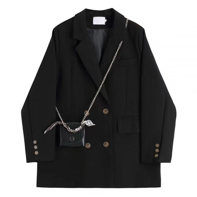 A08 (SẴN) Áo khoác blazer có đệm vai 4 cúc phong cách hàn quốc DT