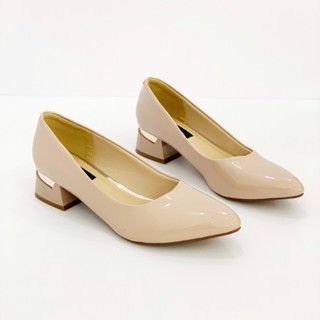 [shop giay minh thu] Giày VIP công sở gót viền bạc 3cm MT399