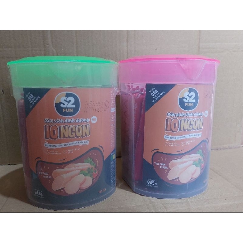 Xúc Xích Dinh Dưỡng IQ Ngon S2 Joy | S2 Fun | Ca 21g x 45 cây | Gói 35g × 6 cây