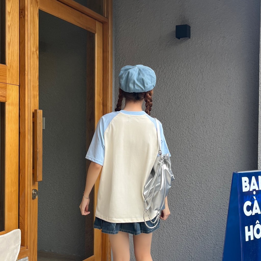 Áo thun tay raplan Thêu Tim cotton 230gsm thoáng mát Calem Club