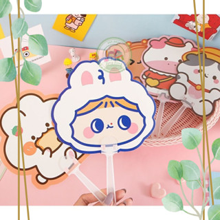  Quạt nhựa MINI họa tiết hoạt hình ,Quà Tặng LENG KENG quạt cầm tay mini hình thú cute tự tháo lắp nhỏ gọn tiện dụng 