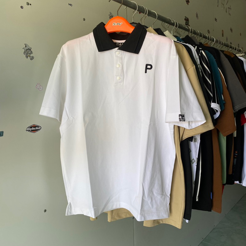 Áo Polo Pam Trắng Size M Form Rộng