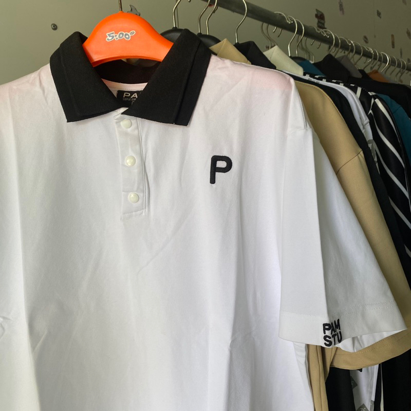 Áo Polo Pam Trắng Size M Form Rộng