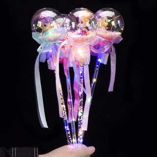 Gậy phát sáng quả cầu pha lê búp bê có đen led nháy 3 chế độ dành cho bé