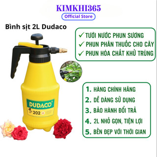Bình sịt tưới cây DUDACO, tiện dụng 2L khí nén phung sương, an toàn.