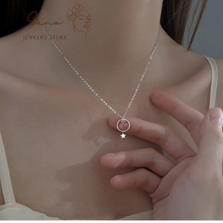 Dây chuyền đá hoa anh đào may mắn bạc 925_gunojewelry