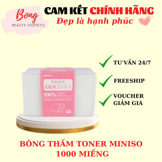 BÔNG THẤM TONER MINISO 1000 MIẾNG NHẬT BẢN