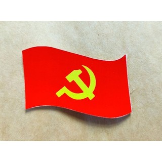Sticker, miếng dán decal ô tô hình Cờ Đảng Cộng Sản Việt Nam 5cm