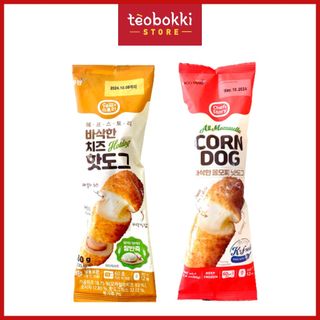 [SHIP HCM] Hotdog xúc xích phô mai mozzarella, corndog phô mai mozzarella Wooyang 80g