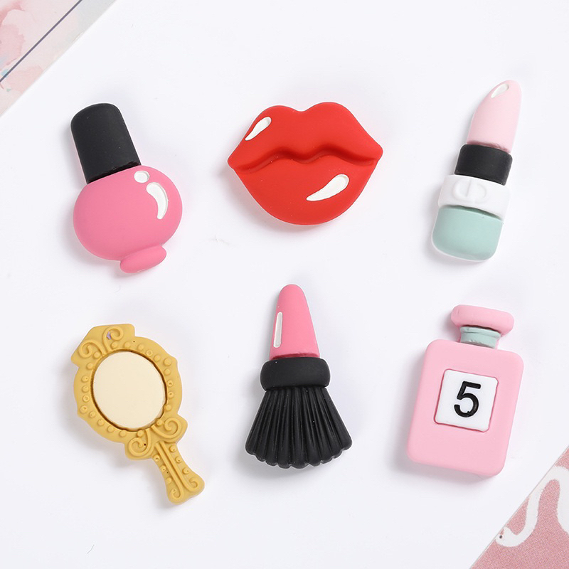 STICKER / JIBITZ / CHARM HÌNH SET TRANG ĐIỂM TRANG TRÍ DÉP SỤC, DÉP CROCS