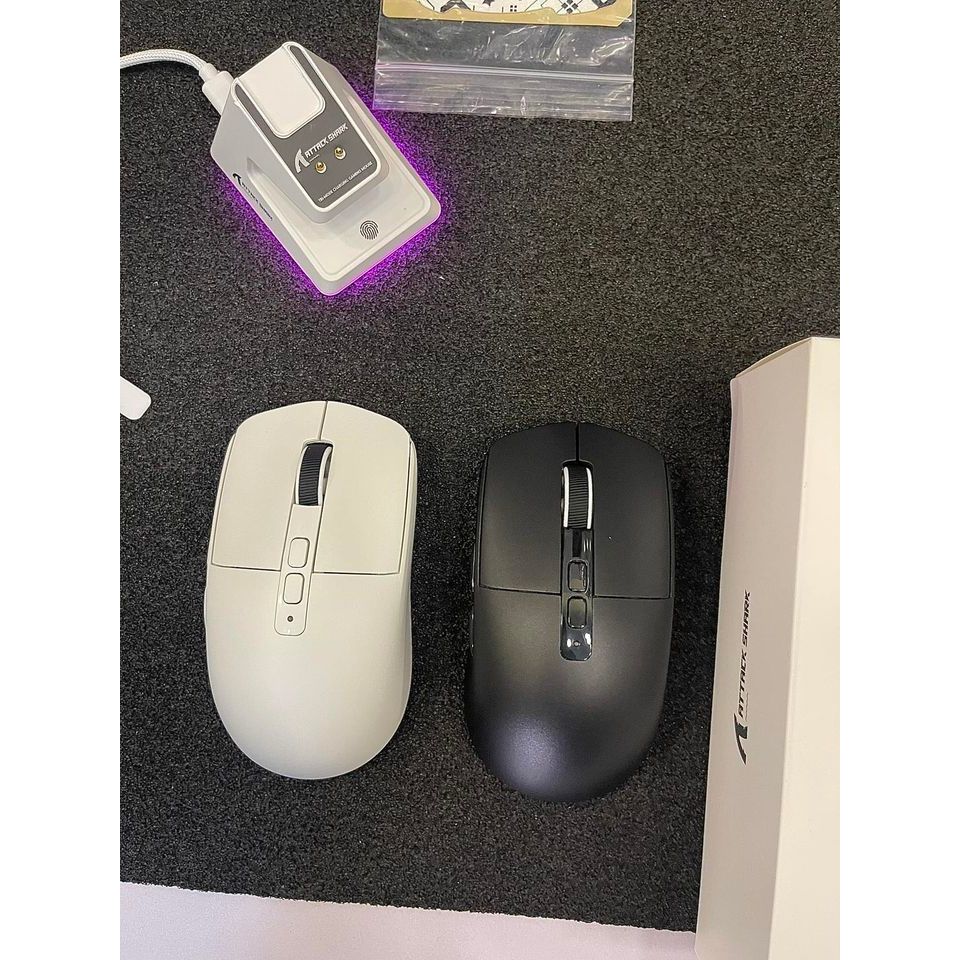 Chuột Máy Tính Gaming Không Dây Attack Shark X3 và X6, Bluetooth + Wireless 2.4GHZ chính hãng