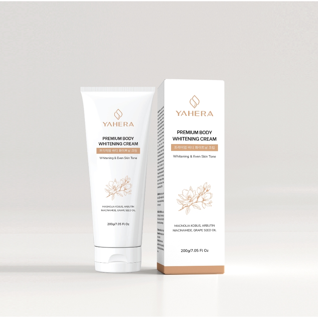 Kem dưỡng trắng da toàn thân YAHERA Premium Body Whitening Cream dưỡng trắng, dưỡng ẩm, chống nắng, chống lão hóa 200g