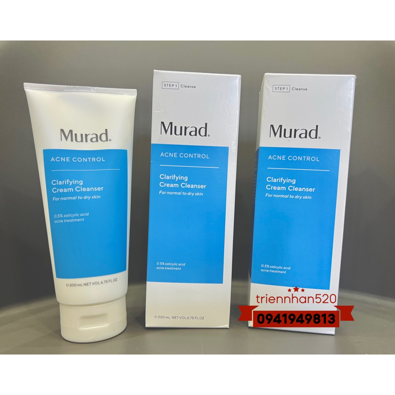 Sữa Rửa Mặt Giảm Mụn Và Lão Hóa MURAD Clarifying Cream Cleanser 200ml