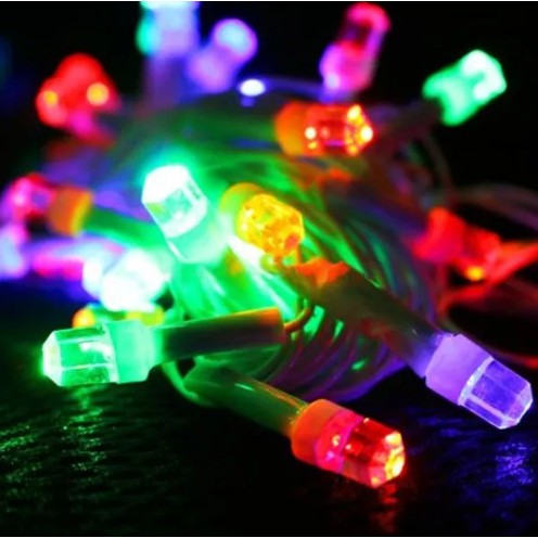 Dây đèn led chớp bóng lục giác 10m đủ màu sắc dùng trang trí nhà cửa, giáng sinh, lễ tết