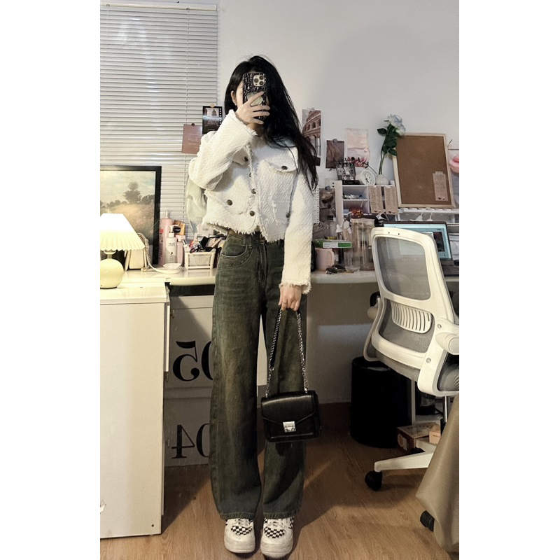 Áo dạ tweed hàng QC