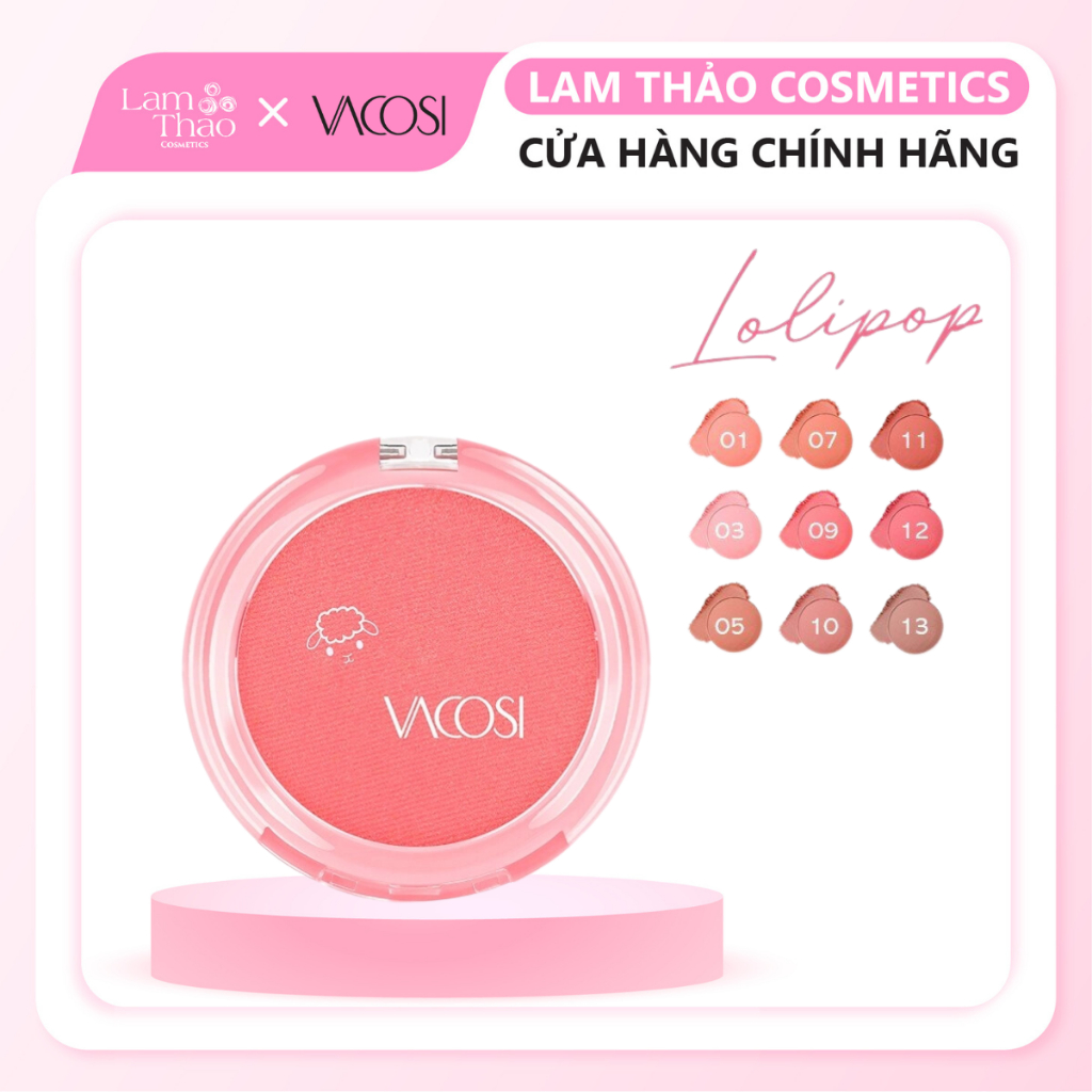 Phấn Má Hồng Vacosi Lolipop Blush Powder VP10-01 7.3g
