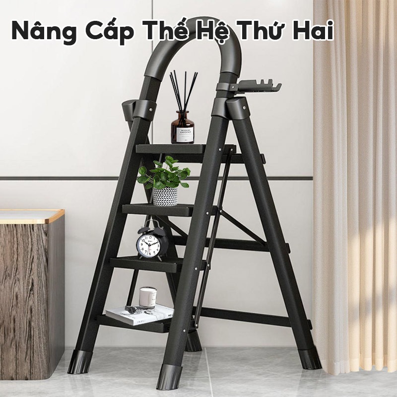 Thang Nhôm Gấp Thang Gấp 3-6 bậc Thang Chữ A Gấp Gọn, Thang Gấp Gọn Thông Minh