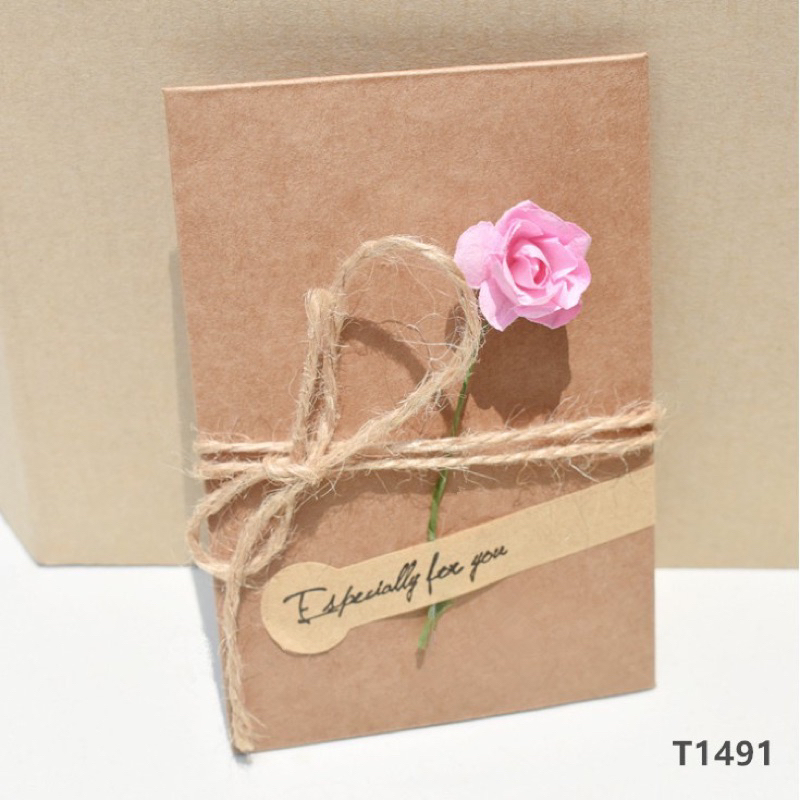 Thiệp giấy kraft phong cách vintage