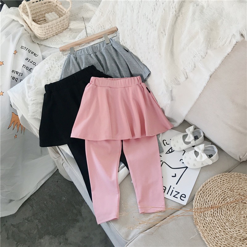 Quần Legging liền chân váy, Quần Váy bé gái chất cotton mềm mịn, Váy liền quần trẻ em gái dễ thương