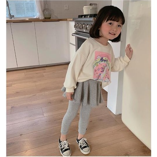 Quần Legging liền chân váy, Quần Váy bé gái chất cotton mềm mịn, Váy liền quần trẻ em gái dễ thương