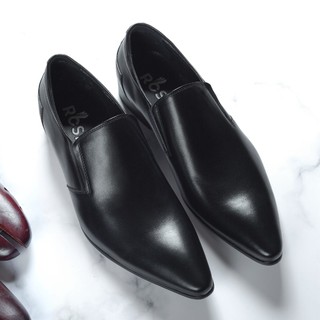 Giày lười loafer nam cao cấp gs32 - chính hãng rosi, da bò màu đen