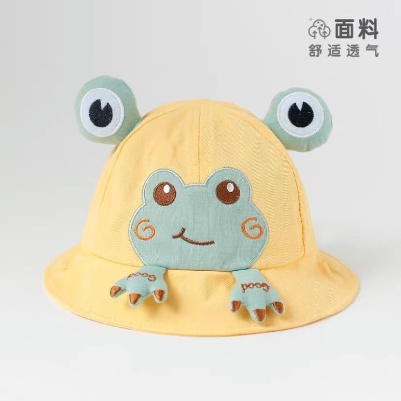 Nón cho bé , mũ trẻ em bucket rộng vành hình Chú ẾCH xanh vải NHUNG mềm êm