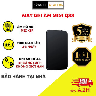 Máy ghi âm mini Q22 bản PRO thu được từ khoảng cách xa 15m, Pin 40h. Máy ghi âm kết nối điện thoại, BH 5năm, lỗi đổi mới