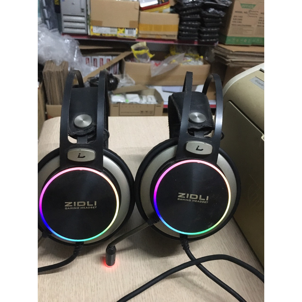 Tai Nghe Gaming Zidli ZH20 chính hãng âm 7.1 cũ dùng ngon - Tai Nghe pc Chụp Tai Có Micro Led RGB siêu đẹp