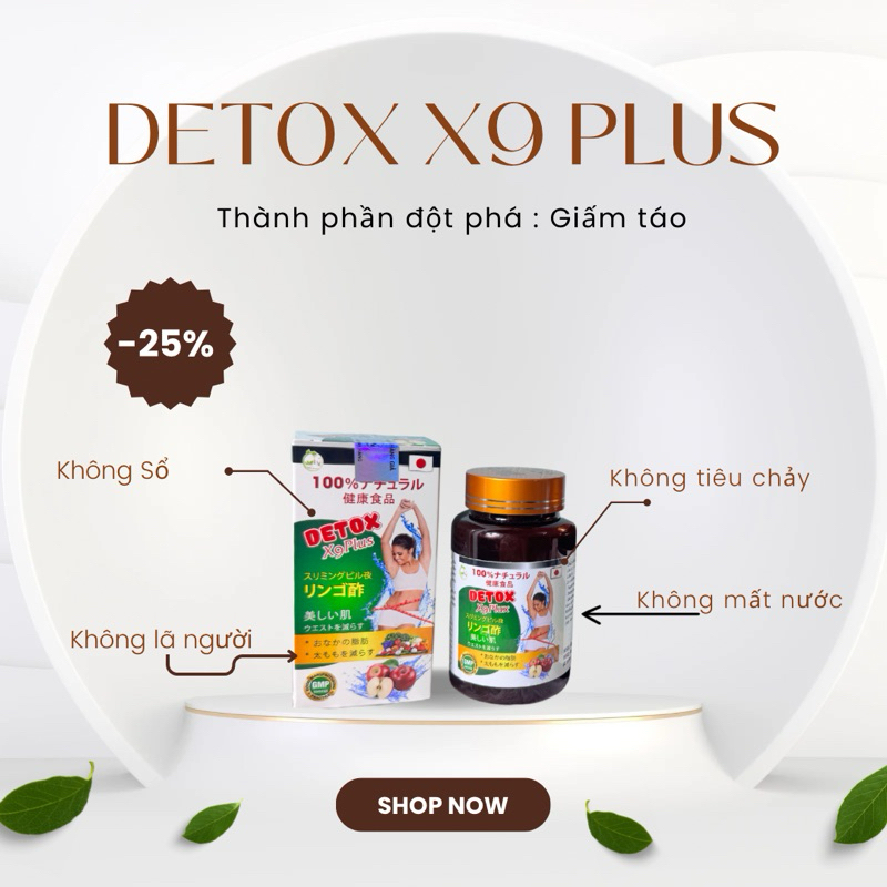 DETOX X9 PLUS GIẢM MỠ BỤNG