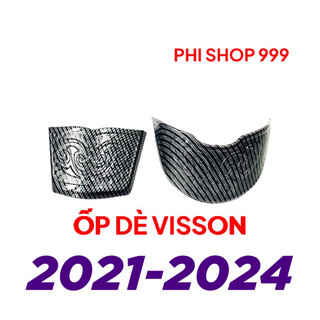 ỐP MỎ DÈ TRƯỚC + SAU CARBON XE VISION 2021-2024 NHỰA ABS CAO CẤP