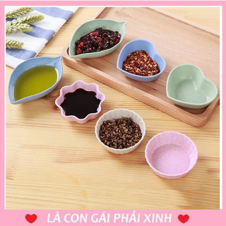 Chén đựng gia vị, nước chấm , bát đựng đồ ăn dặm cho bé, chất liệu nhựa lúa mạch, nhiều màu bắt mắt