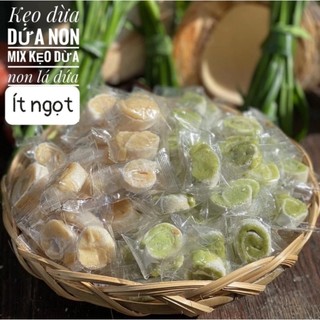 Kẹo dừa non cuộn mix 2 vị túi 500g - bánh kẹo tết