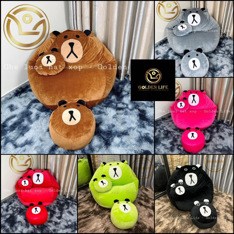 Ghế lười hạt xốp Gấu
