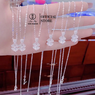 Dây chuyền mặt 4 lá full đá bạc ta HHJ