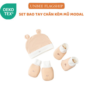 Bao Tay Bao Chân Sơ Sinh Kèm Mũ Unbee Vải Bamboo Sợi Tre Mềm Mát Kháng Khuẩn Thoáng Khí
