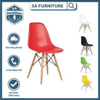 Ghế làm việc eames chân gỗ đan sắt dành cho phòng ăn,phòng khách,cafe,văn phòng,học tập