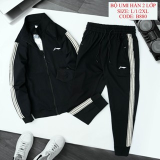 Bộ Thể Thao Nam Nữ Thu Đông Chất Umi Dày Dặn Co Giãn Chất Lượng