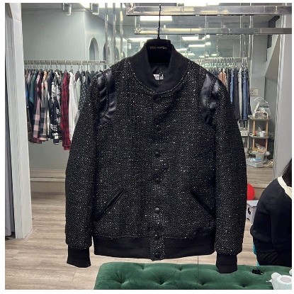 Áo Khoác Teddy_Sơn Tùng Dạ Kim Tuyến Áo Bomber Dạ Phối Da Kim Tuyến Nam Nữ Cực Chất hot2023