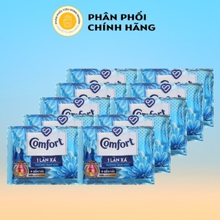 Dây 10 Gói Nước Xả Vải Comfort Đậm đặc Một lần xả Hương Ban Mai 20ml