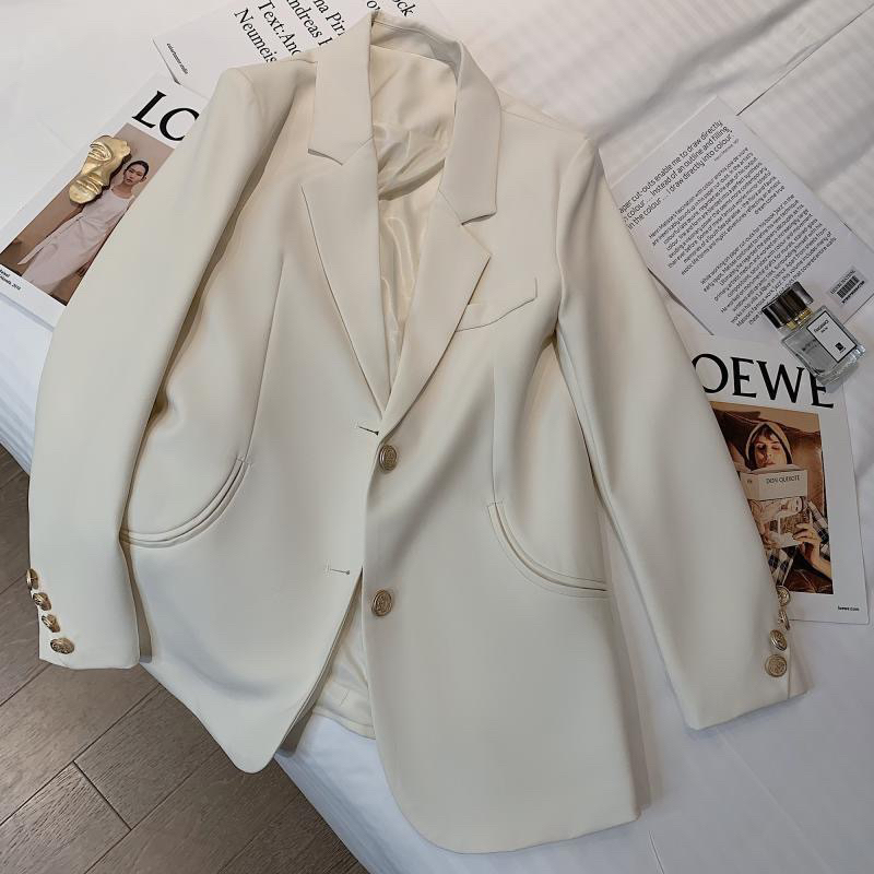 (SẴN( Áo Khoác Blazer Khuy Đồng túi cách điệu 2 Lớp Phong Cách Hàn Quốc Vest Nữ Hàng QCCC