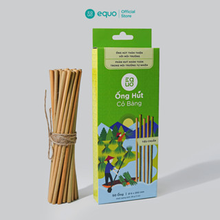 Ống hút cỏ EQUO không tan trong nước hộp 50 ống size tiêu chuẩn 6x200mm