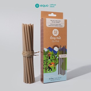 Ống hút cà phê EQUO không tan trong nước hộp 50 ống size tiêu chuẩn 6x210mm