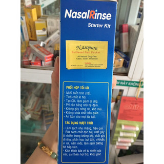 bình rửa mũi xoang Nasalrine (có 10 gói muối kèm )