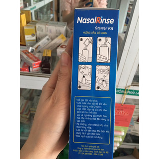 bình rửa mũi xoang Nasalrine (có 10 gói muối kèm )